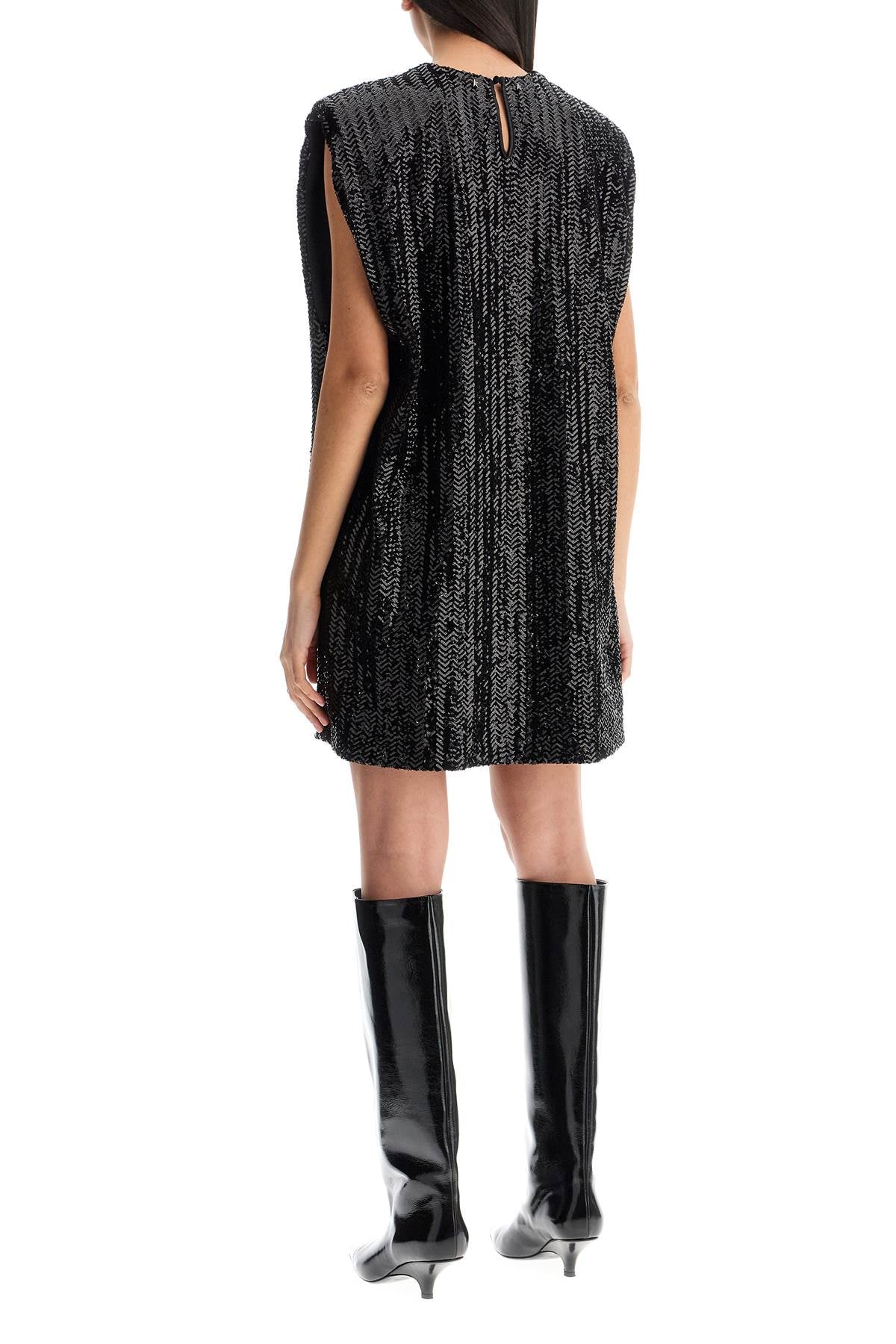 Sequin Mini Dress.  - Black