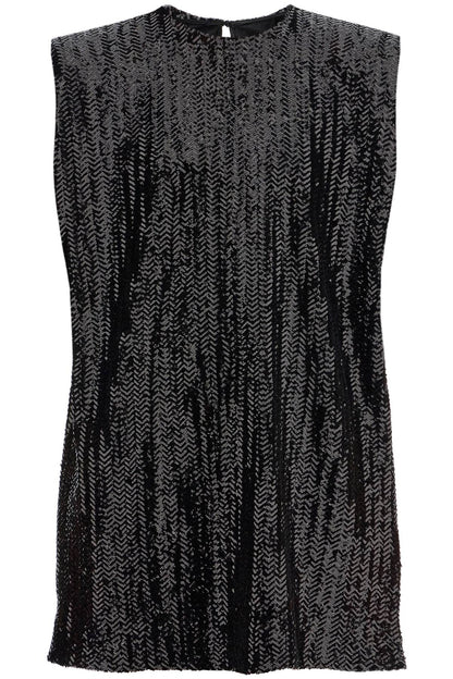 Sequin Mini Dress.  - Black