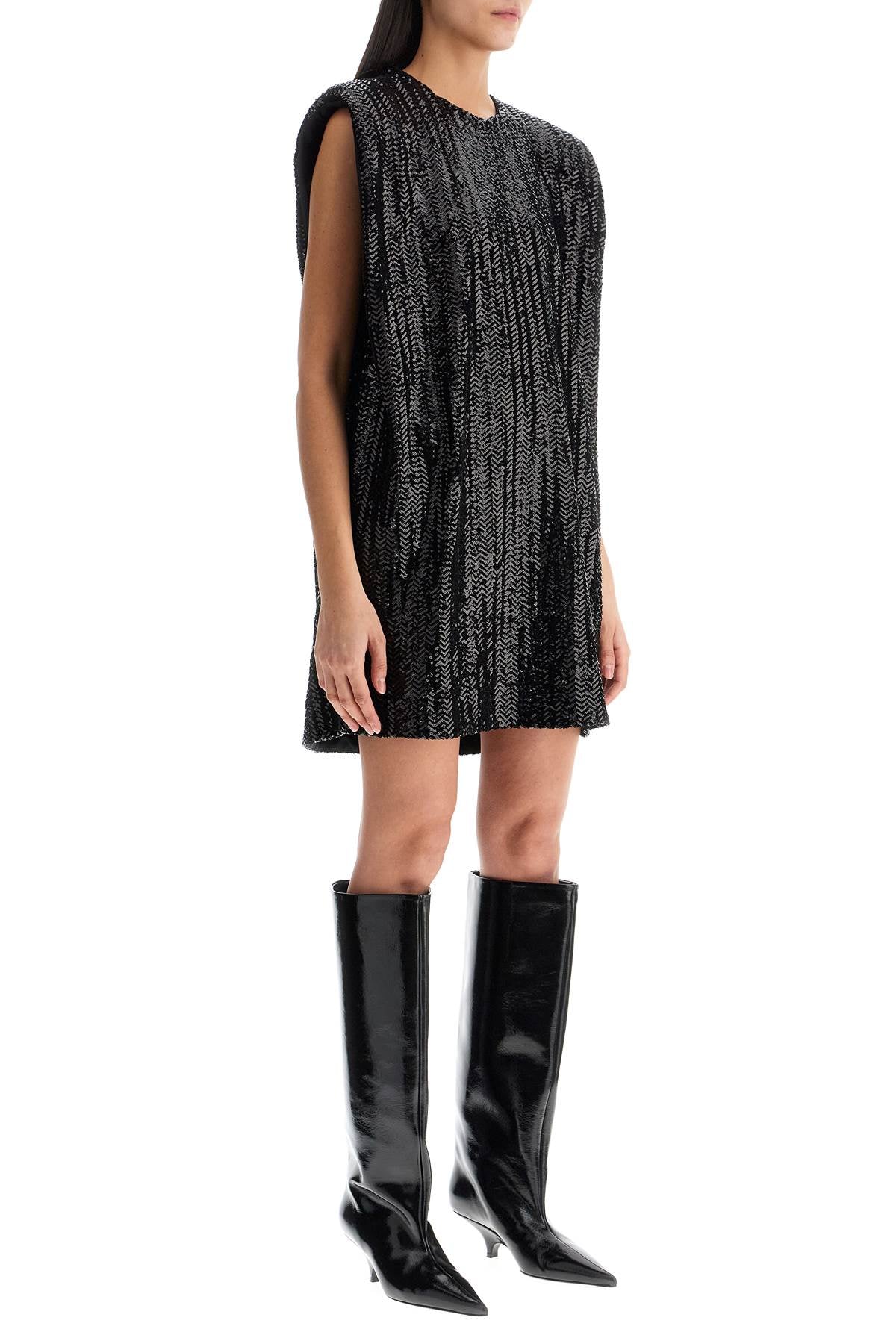 Sequin Mini Dress.  - Black