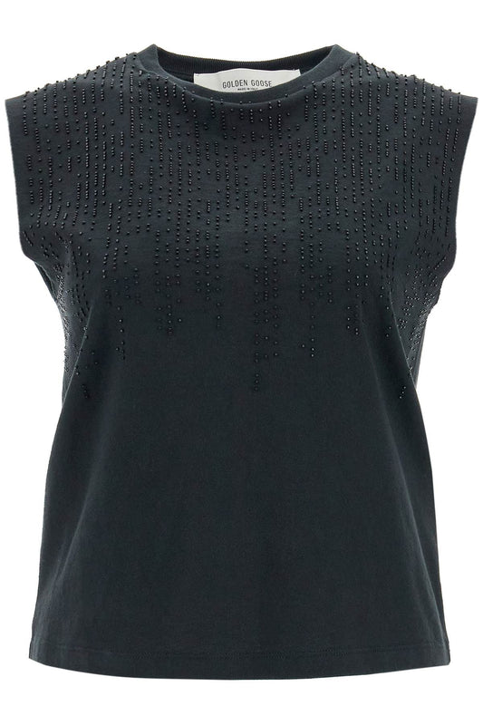 Sleeveless Top With  - Black