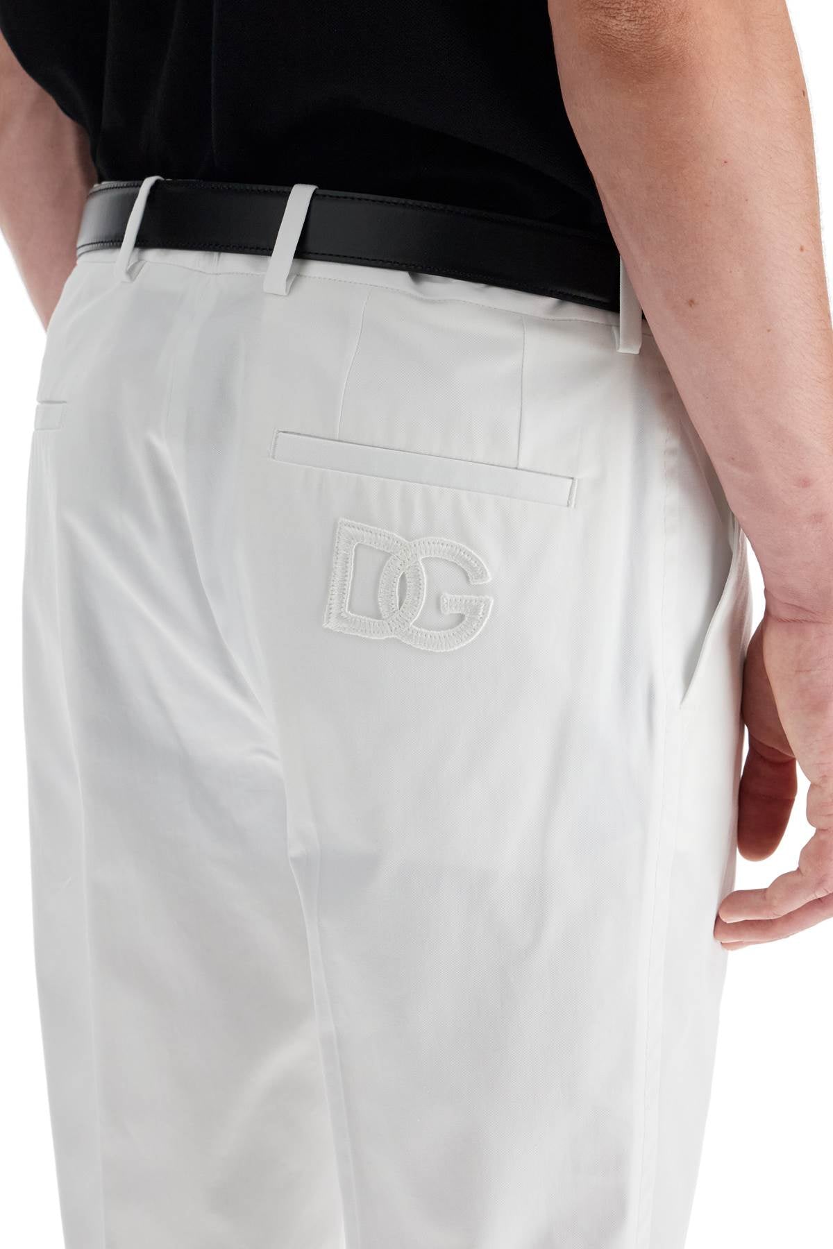 Stretch Cotton Bermuda Shorts  - White