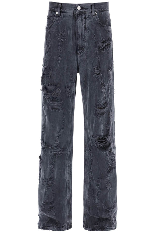 Destroyed-effect Jeans  - Grigio