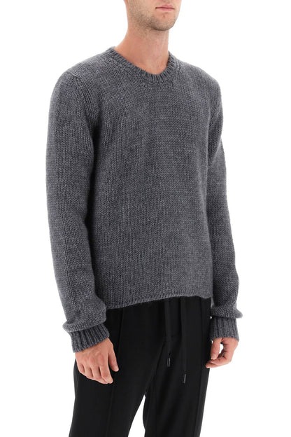 Wool And Alpaca Sweater  - Grigio