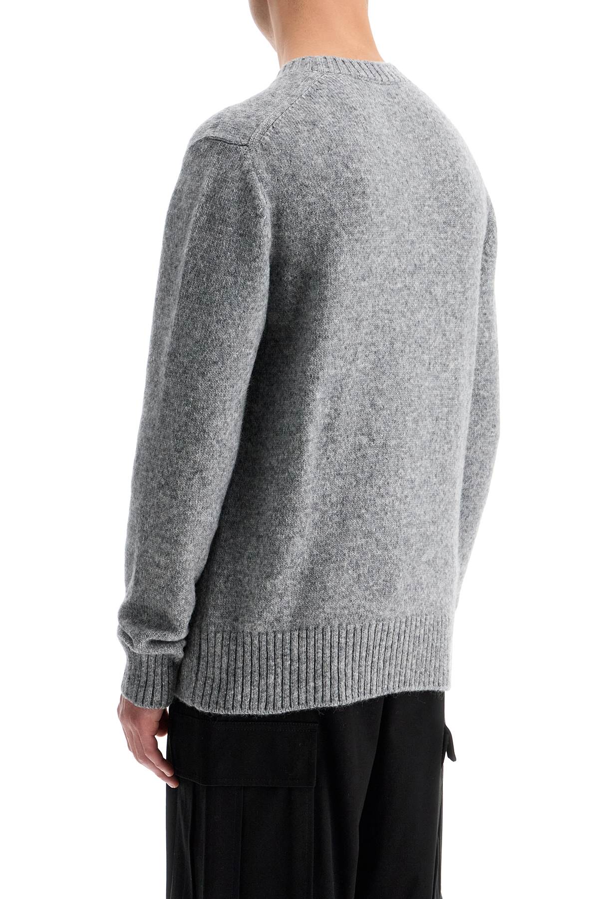 'round Neck Pullover With Dg  - Grey