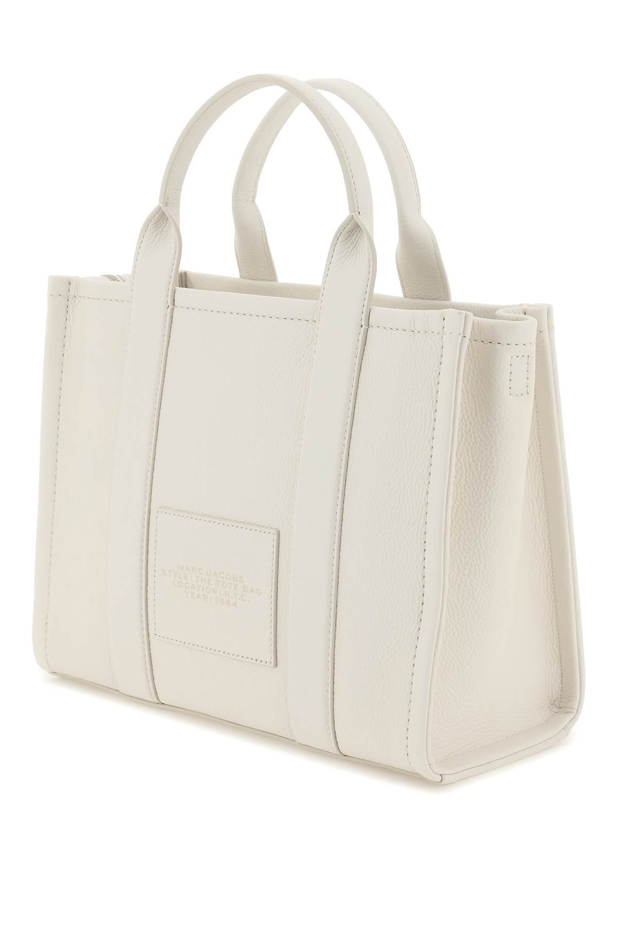 The Leather Medium Tote Bag  - White