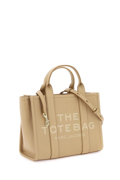 The Leather Medium Tote Bag  - Beige