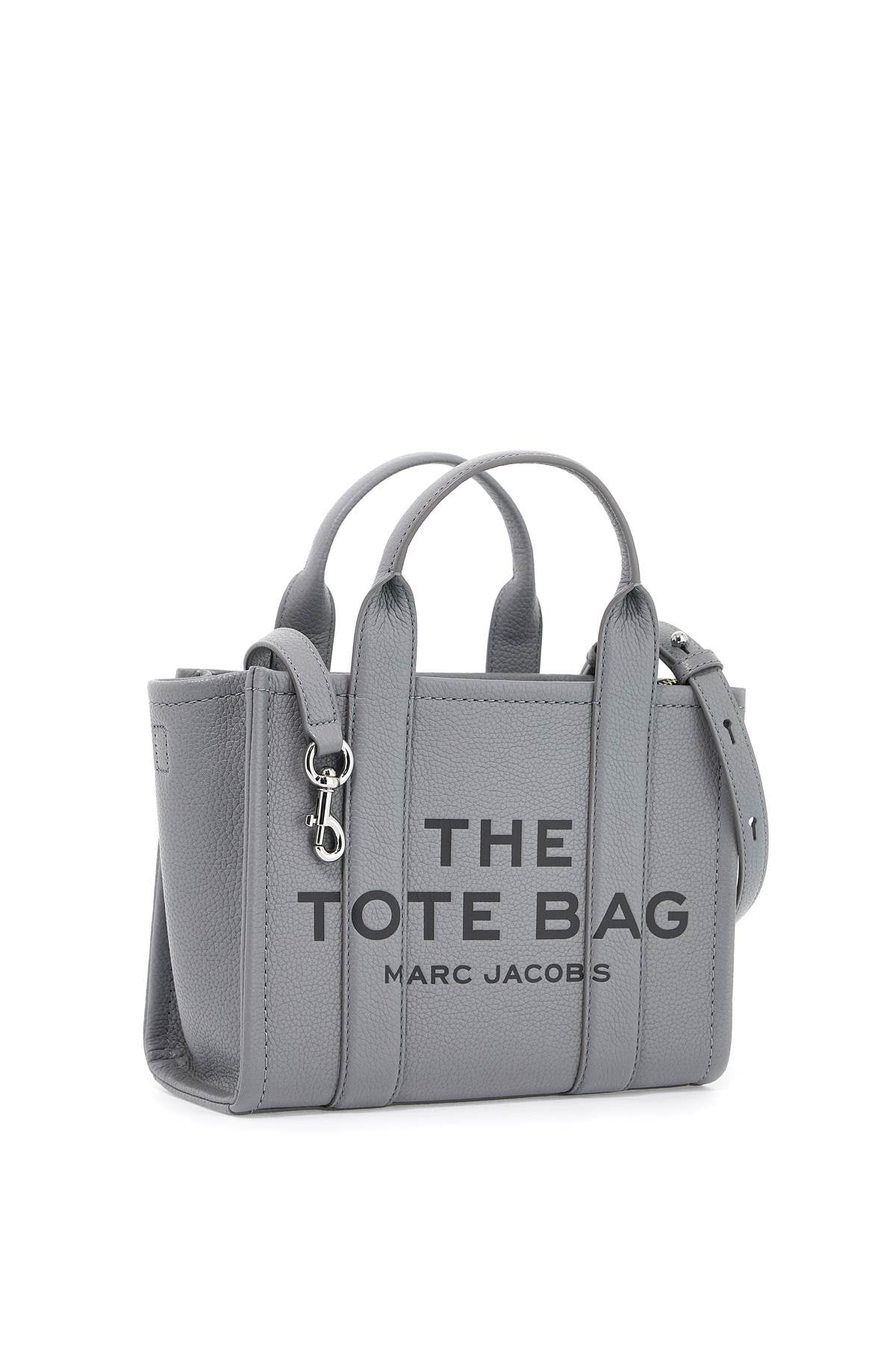 The Leather Small Tote Bag  - Grey