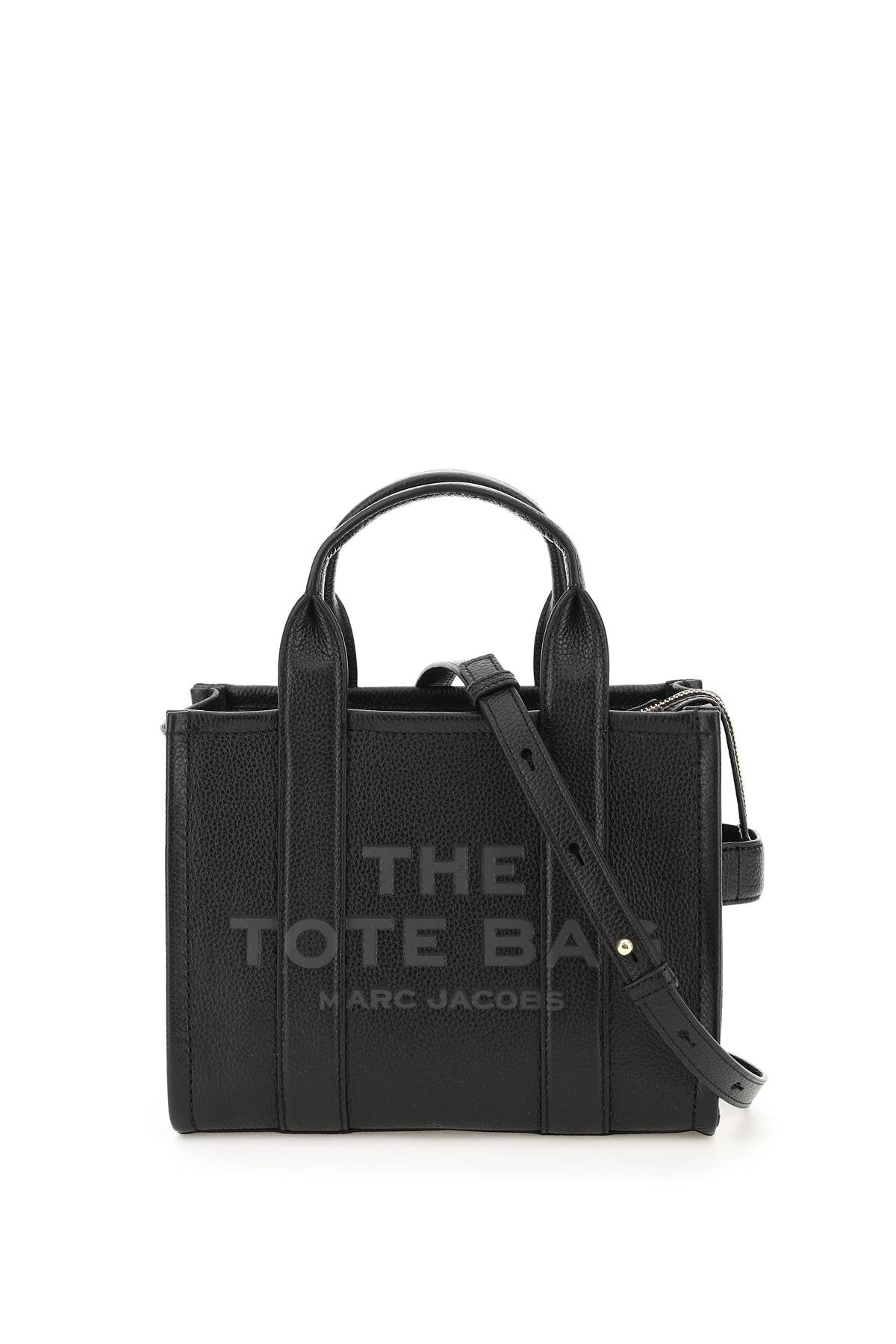 The Leather Small Tote Bag  - Black