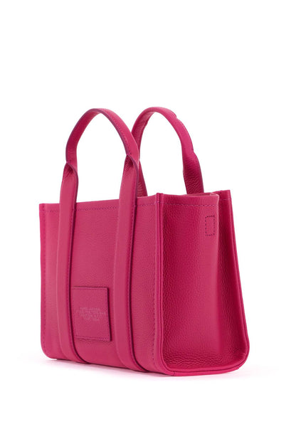 The Leather Small Tote Bag  - Fuchsia