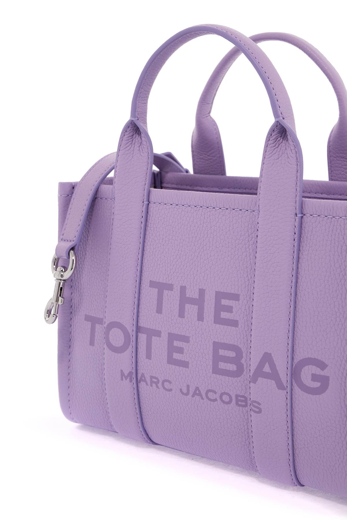 The Leather Small Tote Bag  - Purple