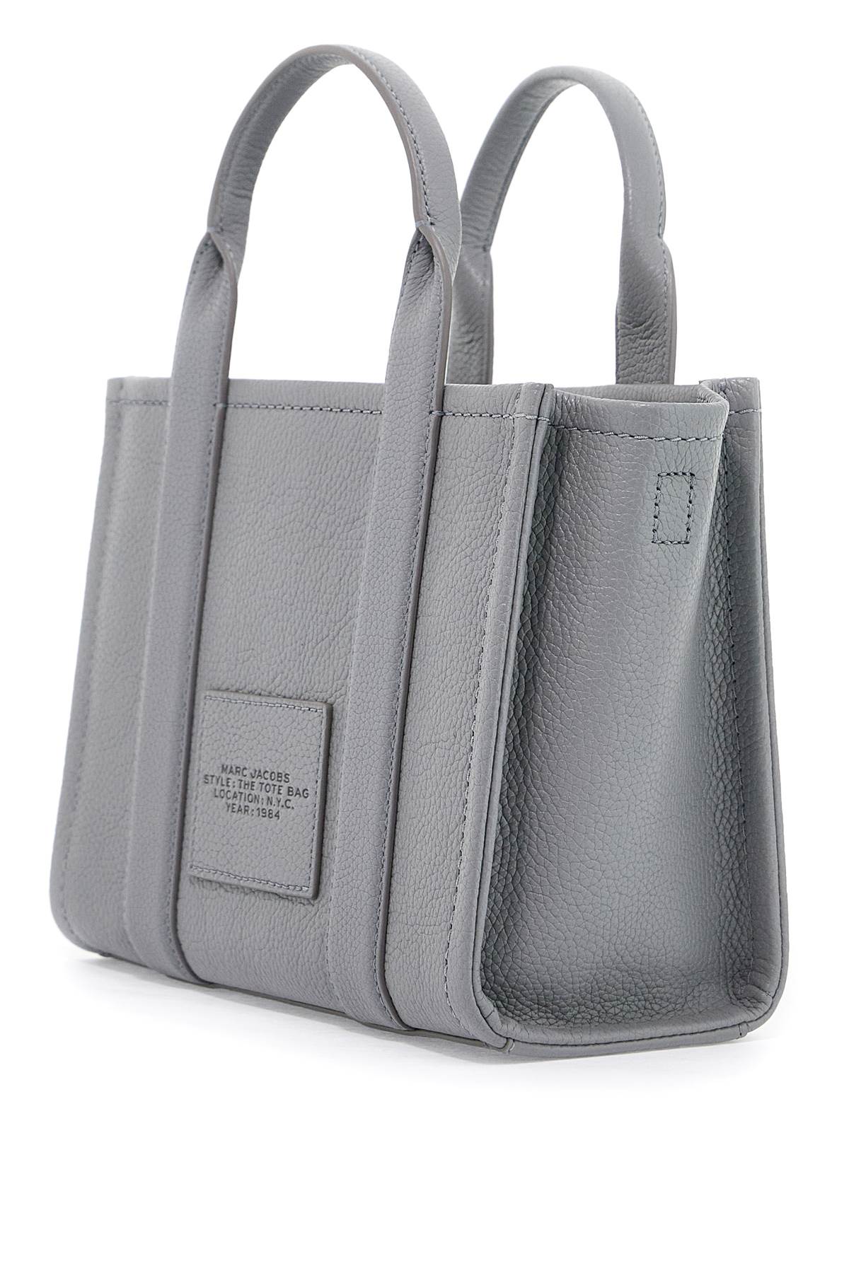 The Leather Small Tote Bag  - Grey