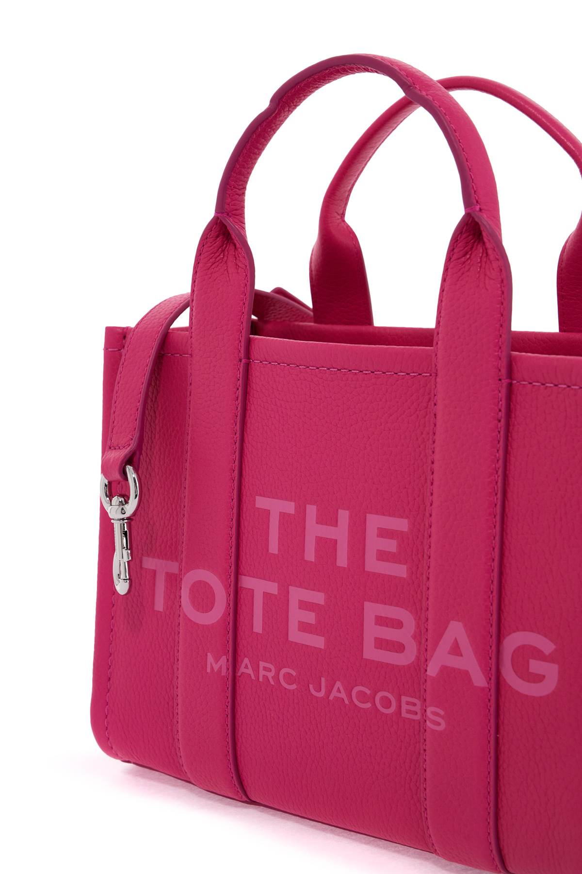 The Leather Small Tote Bag  - Fuchsia