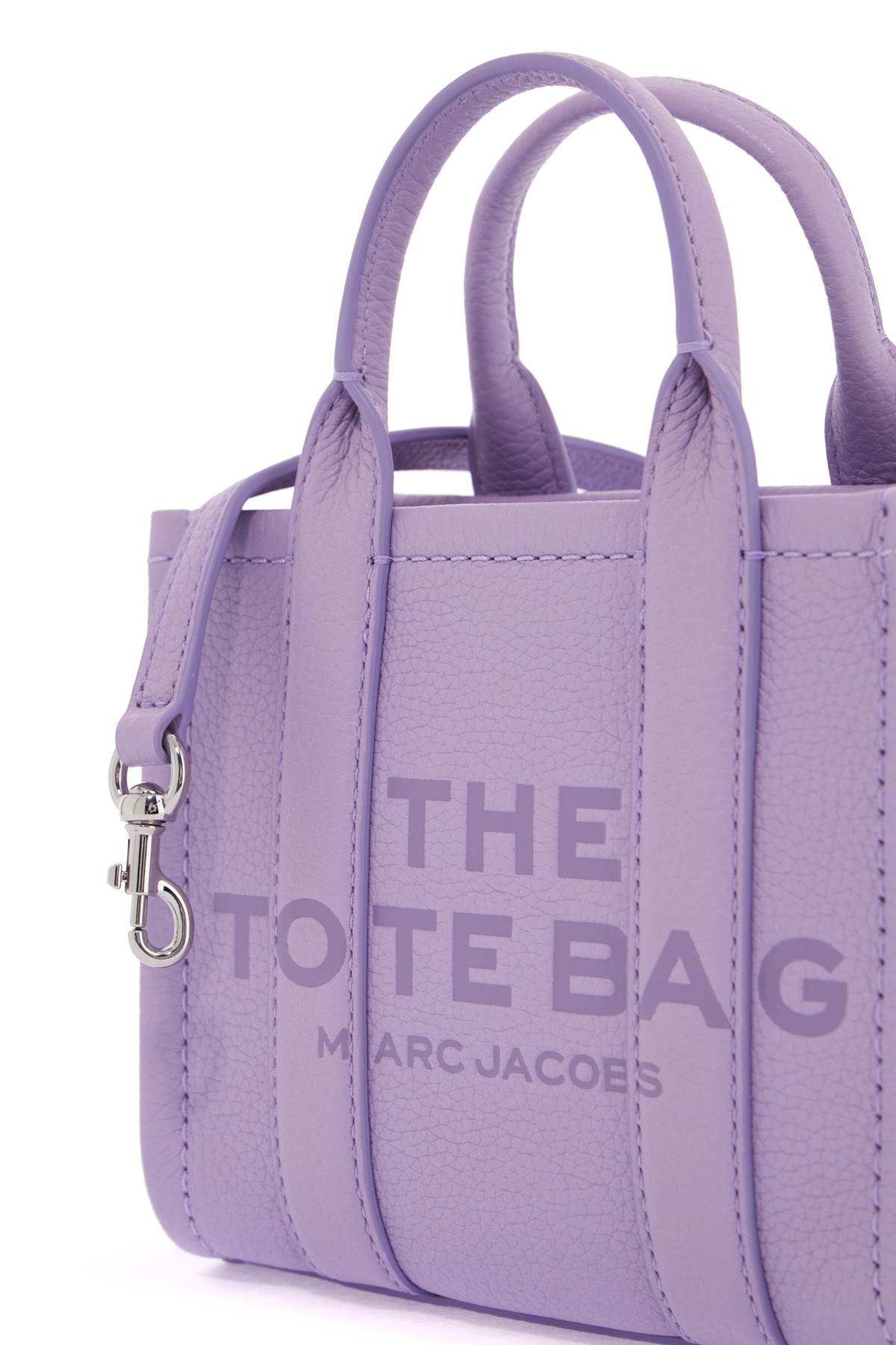 The Leather Mini Tote Bag  - Purple