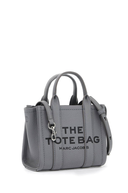 The Leather Mini Tote Bag  - Grey