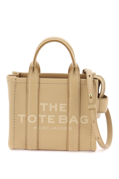 The Leather Mini Tote Bag  - Beige