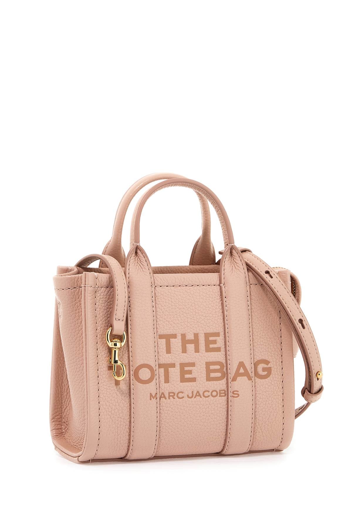 The Leather Mini Tote Bag  - Pink