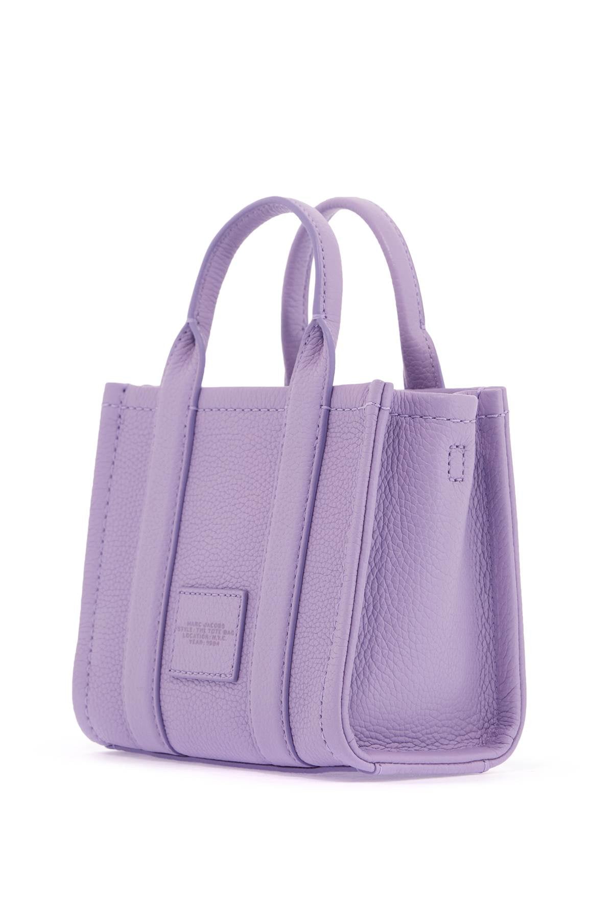 The Leather Mini Tote Bag  - Purple