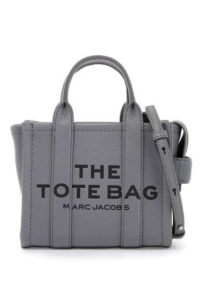 The Leather Mini Tote Bag  - Grey