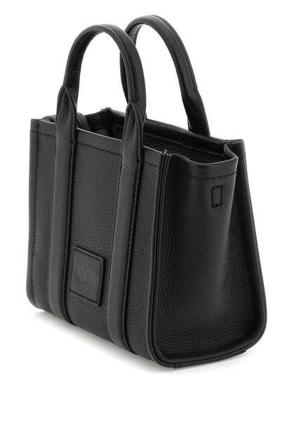 The Leather Mini Tote Bag  - Black