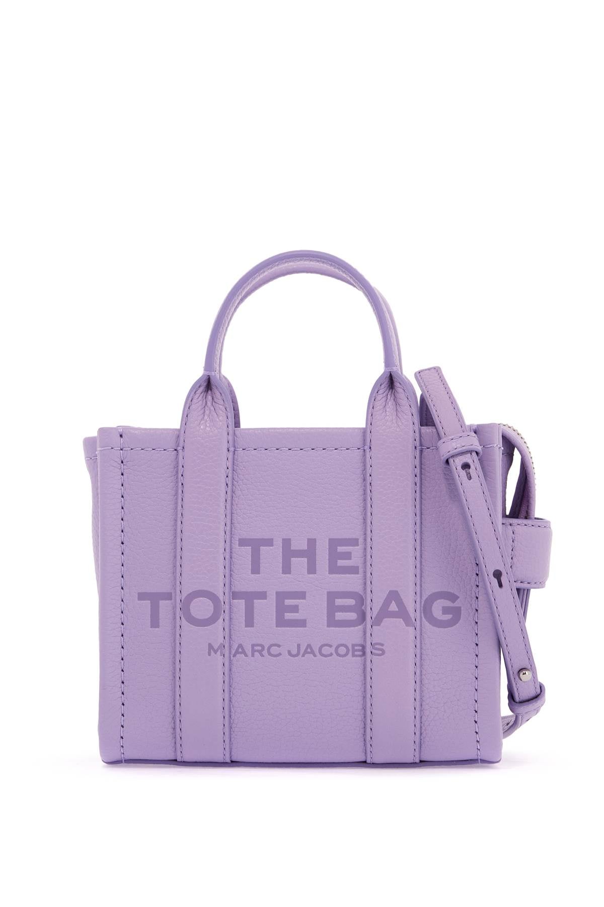 The Leather Mini Tote Bag  - Purple