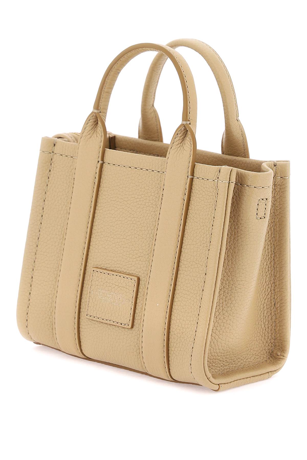 The Leather Mini Tote Bag  - Beige