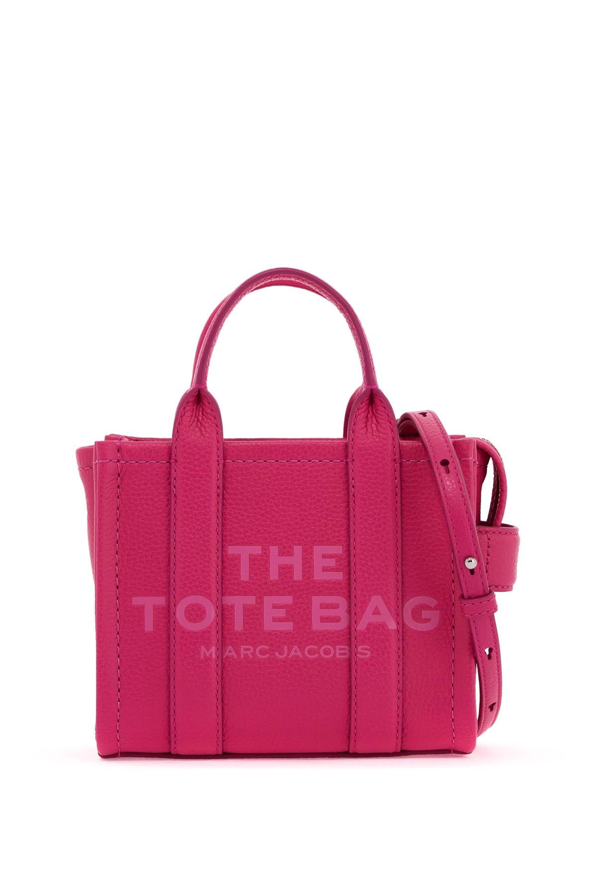 The Leather Mini Tote Bag  - Fuchsia