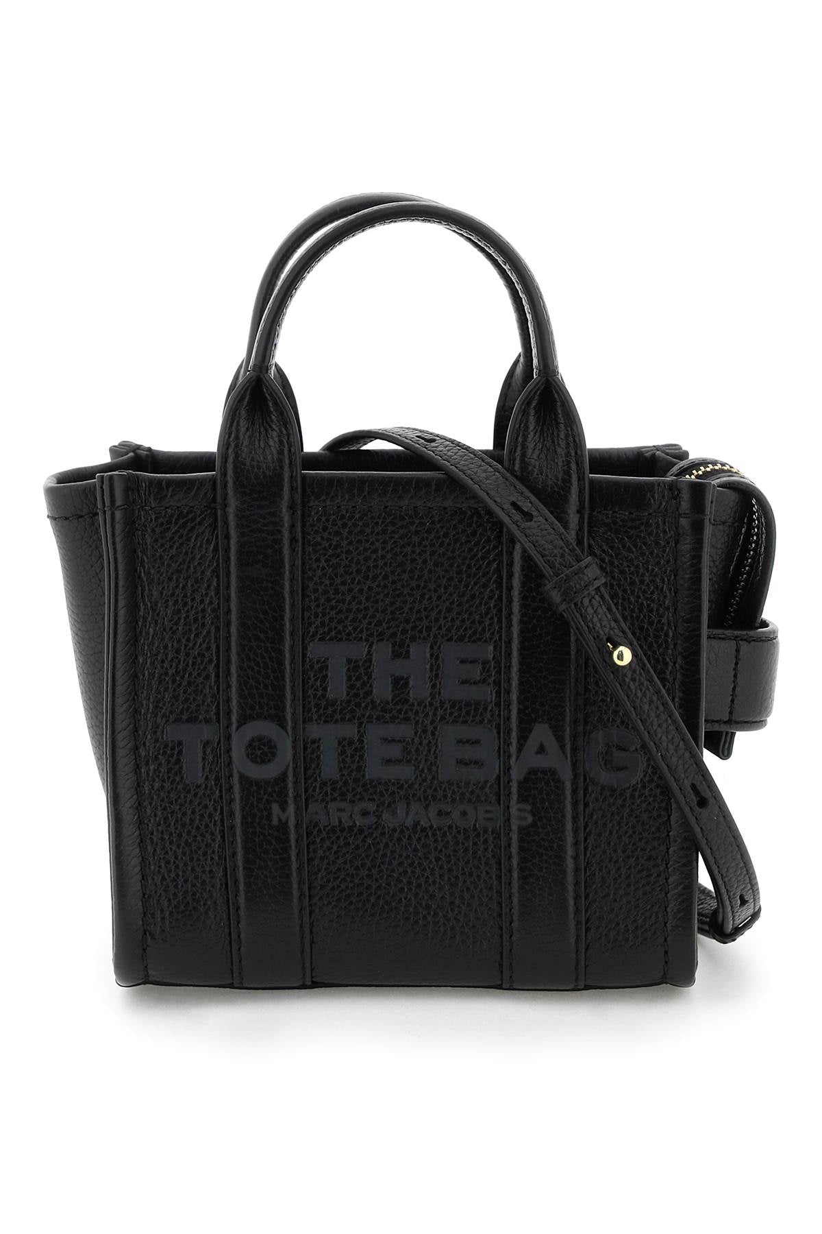 The Leather Mini Tote Bag  - Black