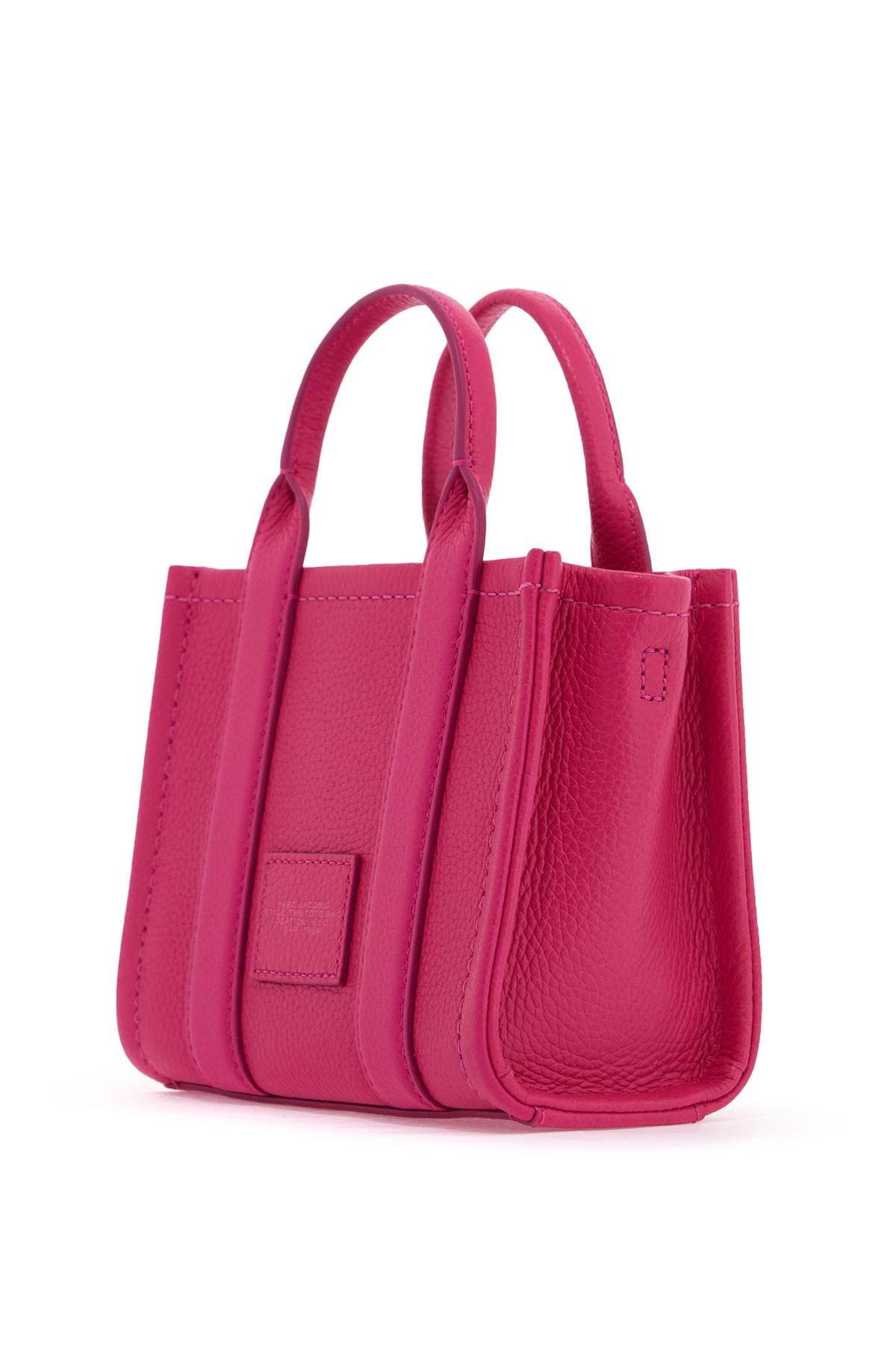 The Leather Mini Tote Bag  - Fuchsia