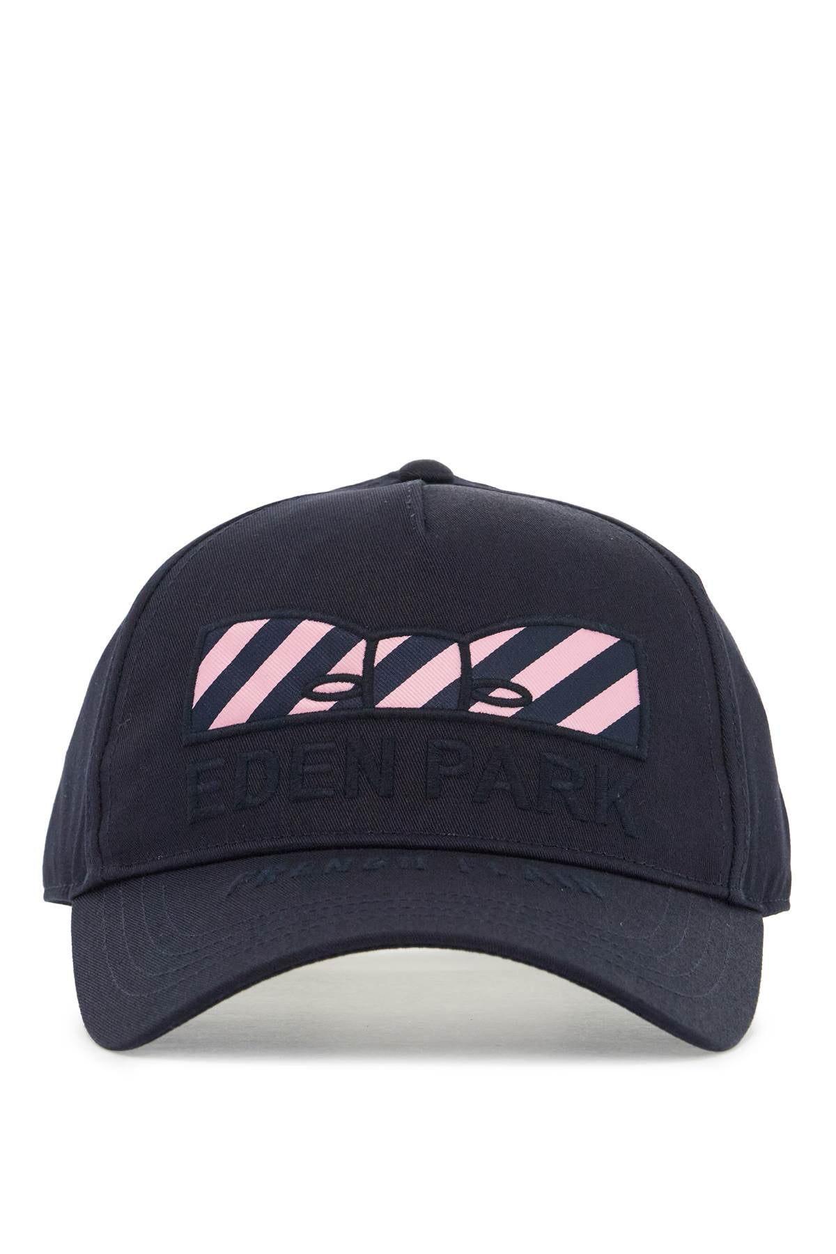 Baseball Cap With Embroidered Bow Tie  - Blue