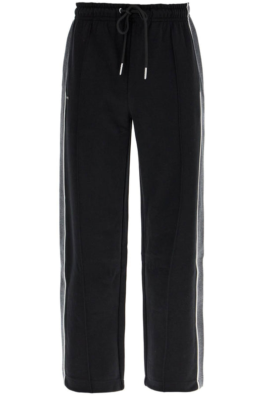 Joggers With Side Stripes  - Black