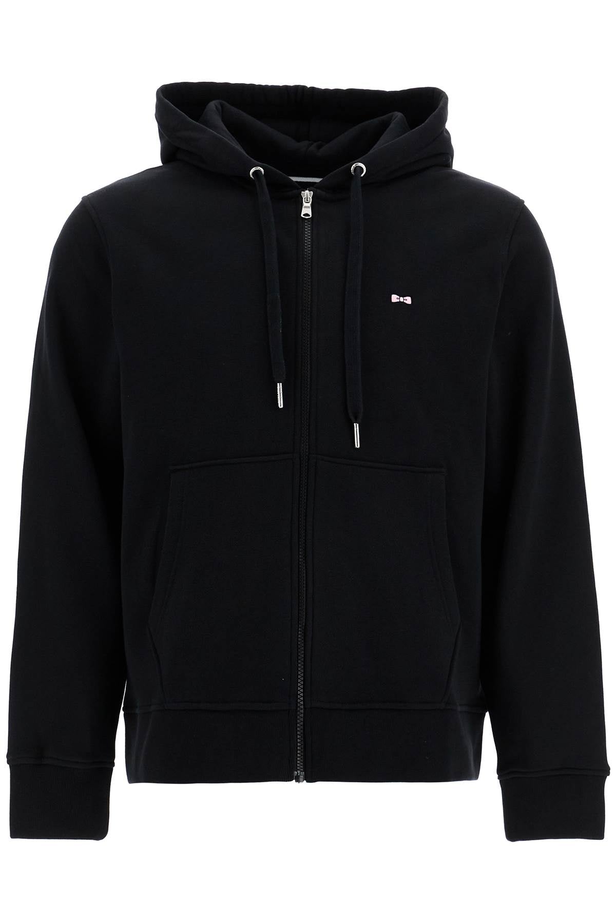 Cotton Hoodie With Hood  - Black