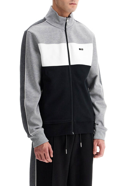 Lightweight Zip-up Sweatshirt With  - Black