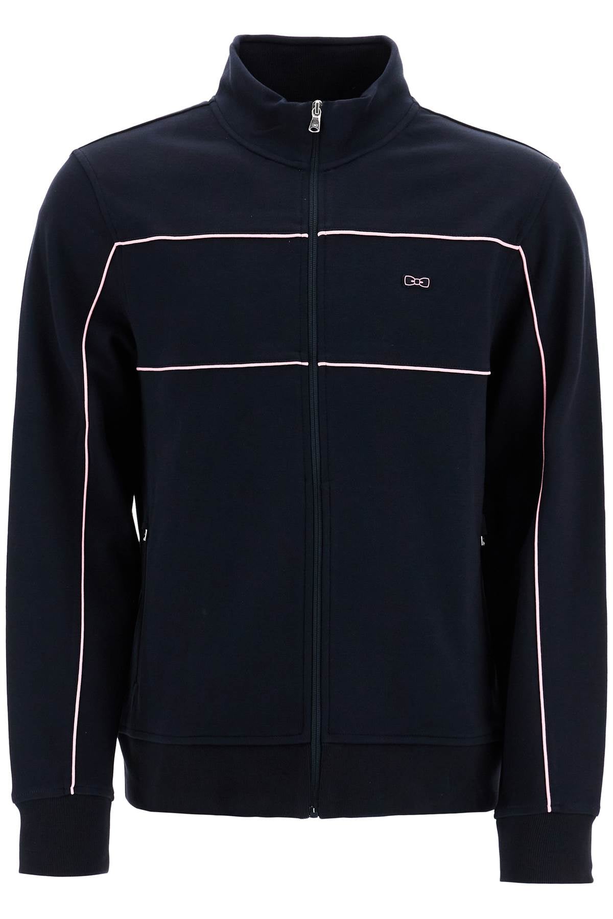 Cotton Track Sweatshirt With  - Blue