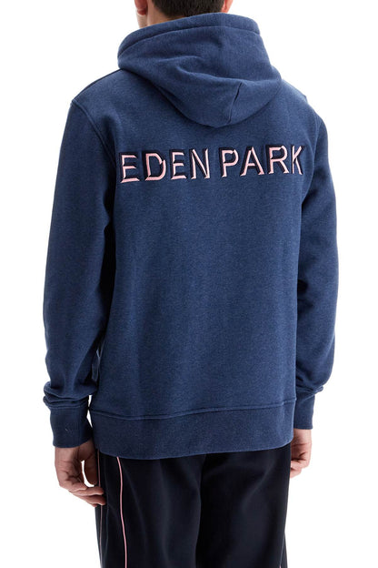 Hooded Sweatshirt With Embroidered Logo  - Blue