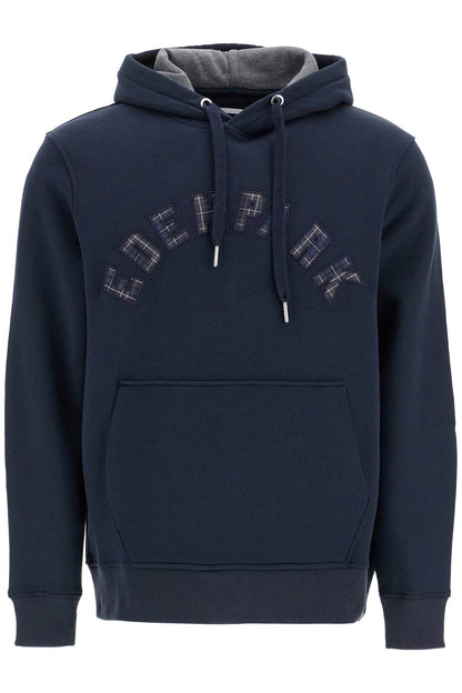 Hooded Sweatshirt With Logo Patch  - Blue