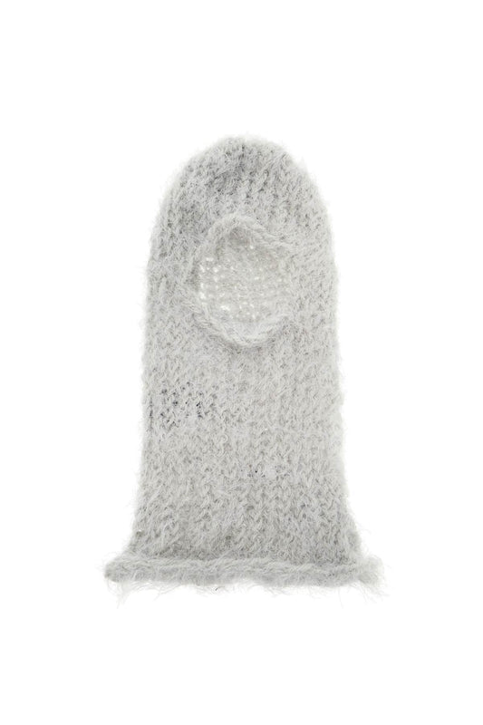 Distressed Wool Balaclava Helmet  - Grey