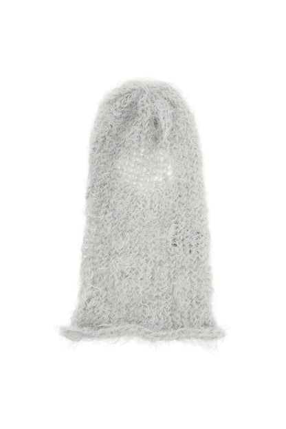 Distressed Wool Balaclava Helmet  - Grey