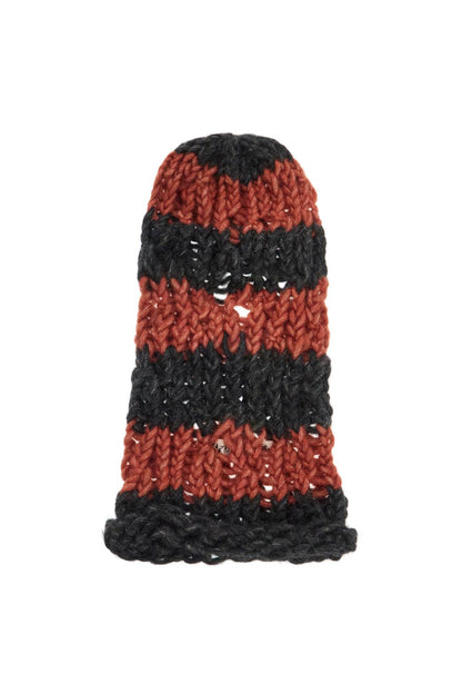 Striped Balaclava Helmet  - Red