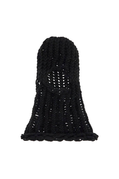 Wool Balaclava Helmet  - Black