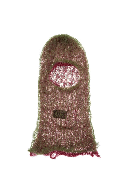 "double-layered Mohair Balaclava  - Green