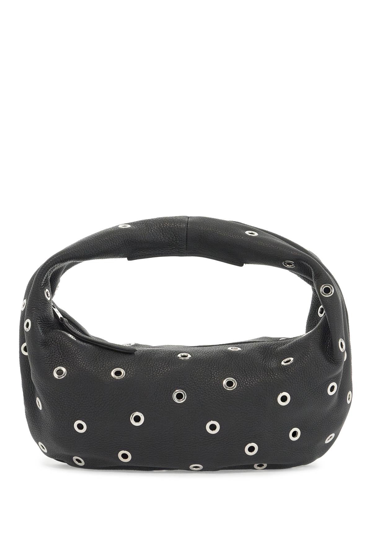 Medium Olivia Hobo Bag With Eyelets  - Black