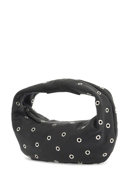 Medium Olivia Hobo Bag With Eyelets  - Black