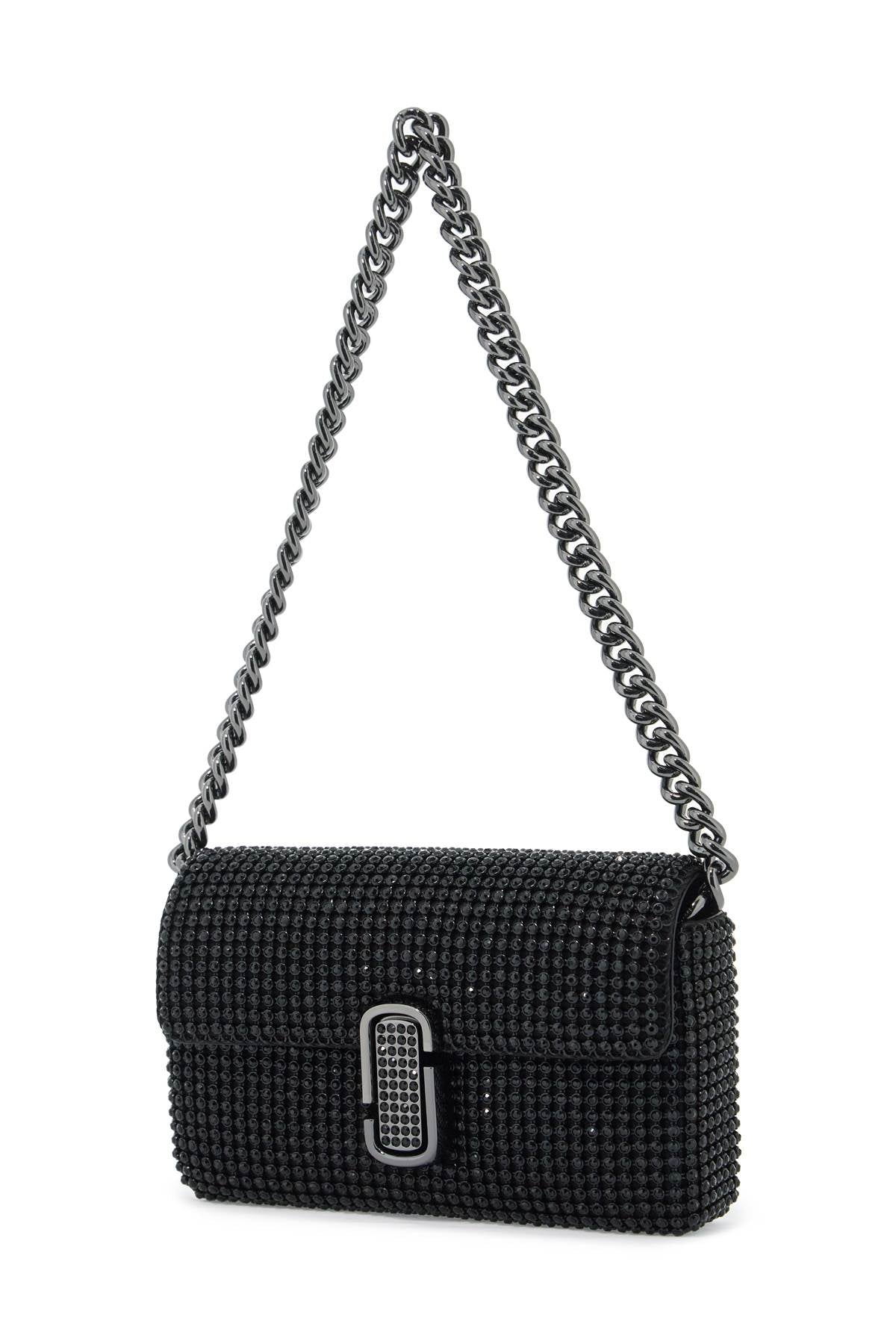 The Rhinestone J Marc Mini Shoulder Bag By  - Black