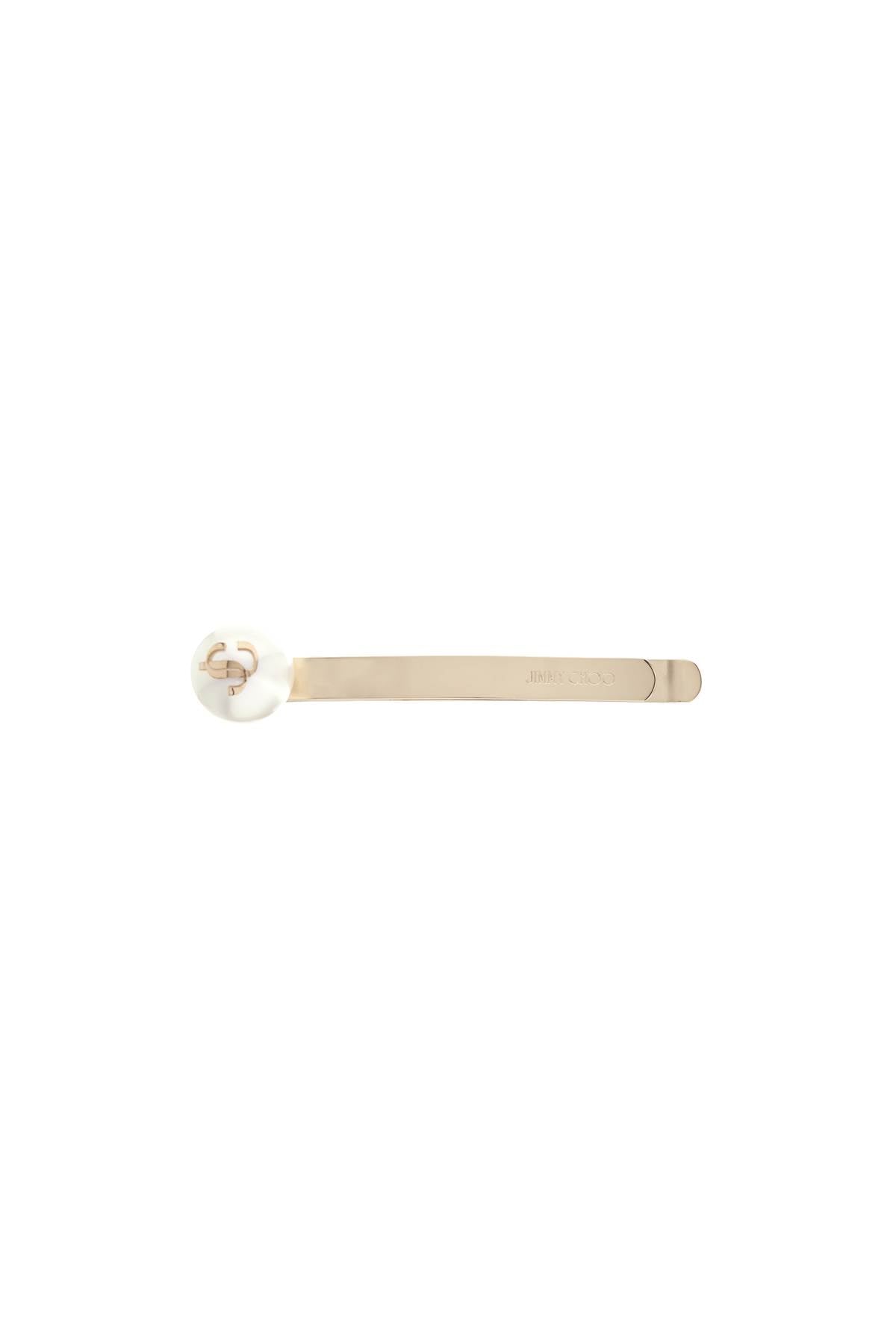 Extended White Gold Metal Hair Clip  - White