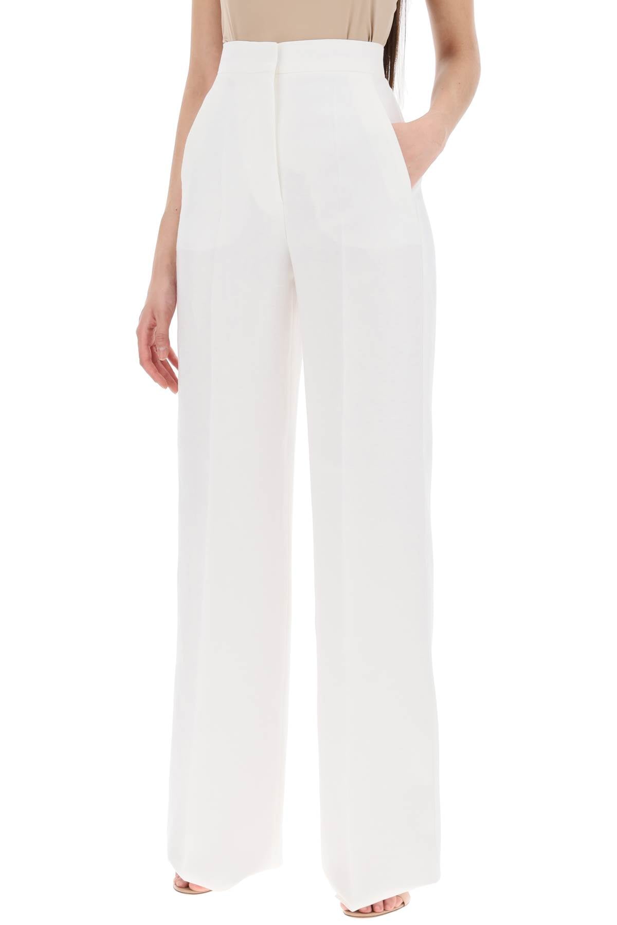 'hangar' Wide Leg Linen Pants  - White