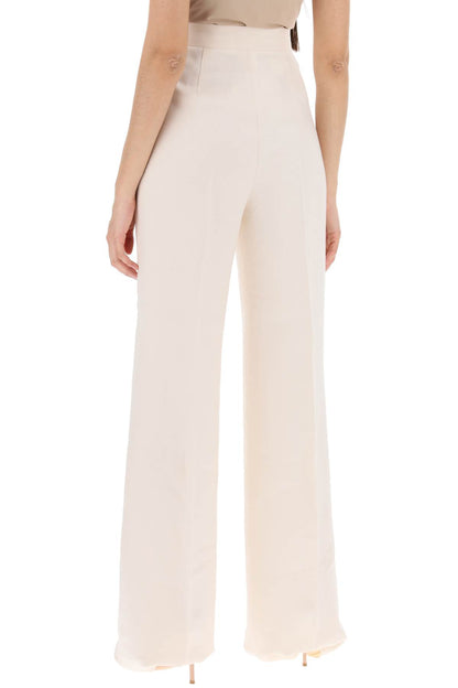 'hangar' Wide Leg Linen Pants  - Bianco