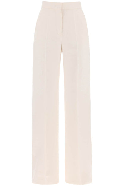 'hangar' Wide Leg Linen Pants  - Bianco