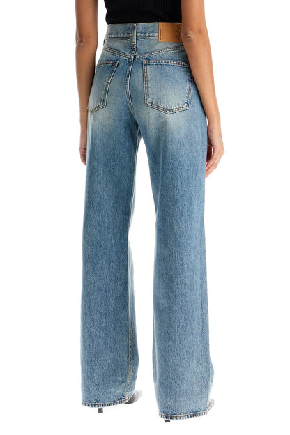 "korean Straight-cut Jeans  - Light Blue