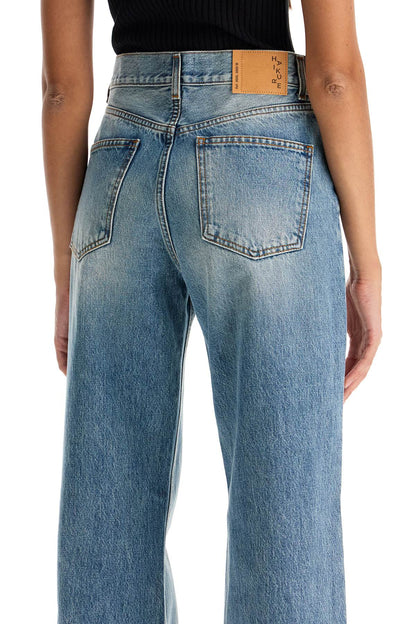 "korean Straight-cut Jeans  - Light Blue