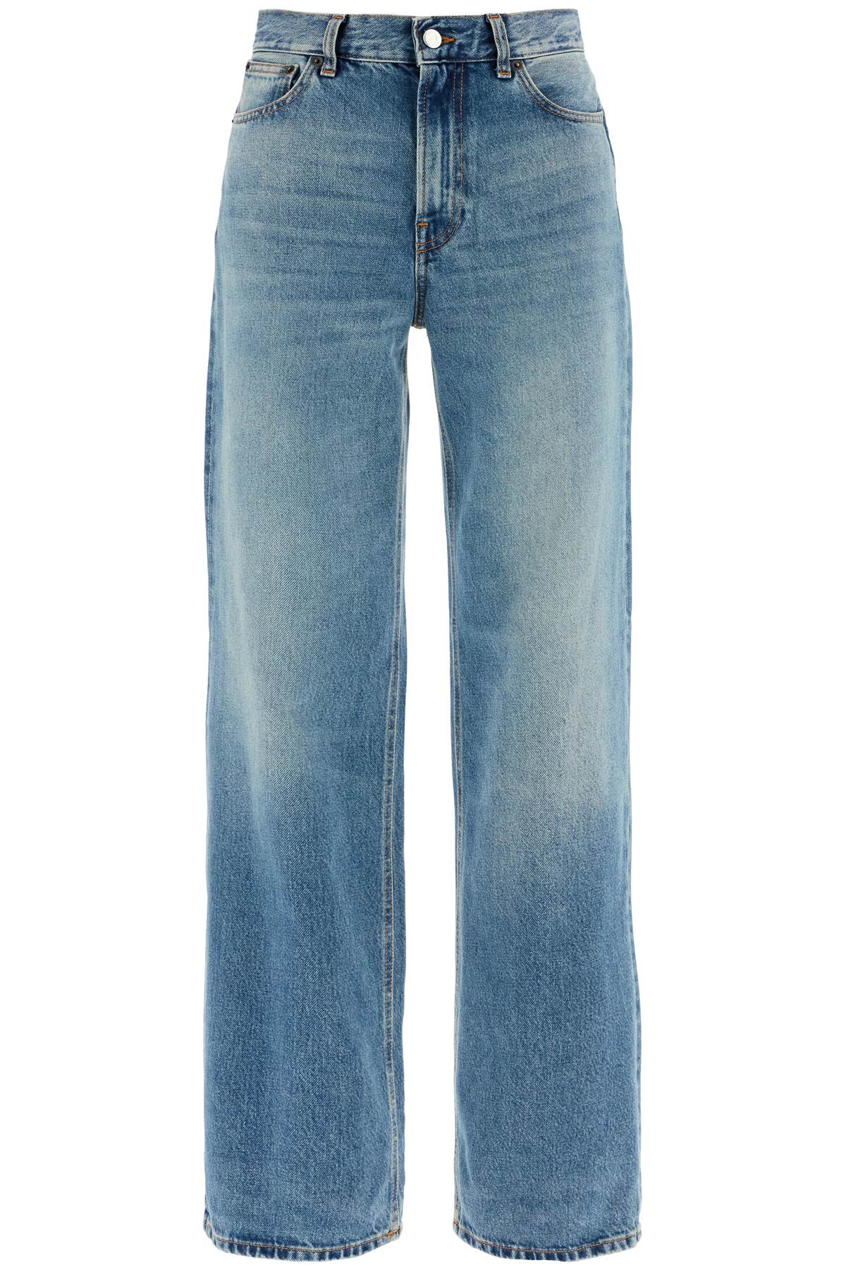 Korean Straight Leg Jeans  - Blue